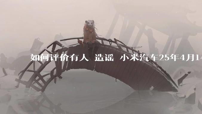 如何评价有人 造谣 小米汽车25年4月14日在义乌撞死三人，但拿不出任何证据的事？
