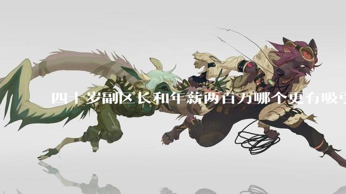 四十岁副区长和年薪两百万哪个更有吸引力？